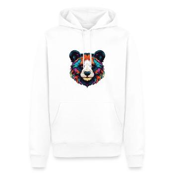 Panda Portrait - Männer Premium Bio Hoodie - Weiß - Vorne - Nico (187cm)