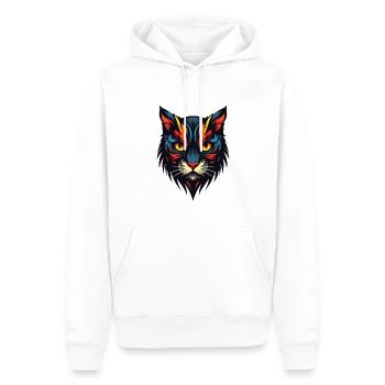 Katze Portrait - Männer Premium Bio Hoodie - Weiß - Vorne - Nico (187cm)