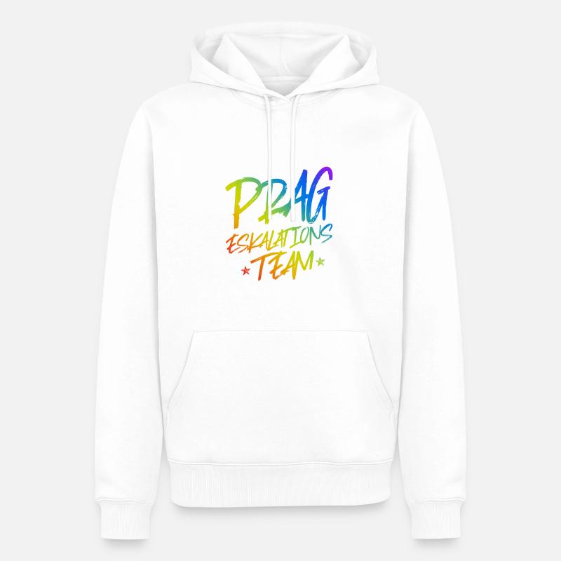 Escalade à Prague - Sweat à capuche Premium bio Homme - blanc