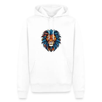 Tête de Lion - Sweat à capuche Premium bio Homme - blanc - Devant - Nico (187cm)