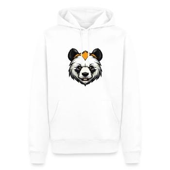 Panda Kopf - Männer Premium Bio Hoodie - Weiß - Vorne - Nico (187cm)