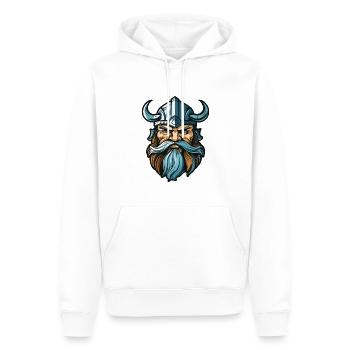 Wikinger Kopf Krieger - Männer Premium Bio Hoodie - Weiß - Vorne - Nico (187cm)