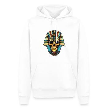 Le crâne de Pharaon - Sweat à capuche Premium bio Homme - blanc - Devant - Nico (187cm)
