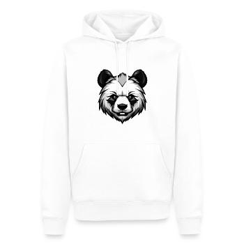 Panda Kopf - Männer Premium Bio Hoodie - Weiß - Vorne - Nico (187cm)