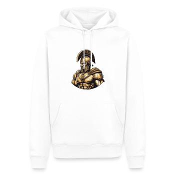 Spartan Gladiator Sparta Workout Gym - Sweat à capuche Premium bio Homme - blanc - Devant - Nico (187cm)