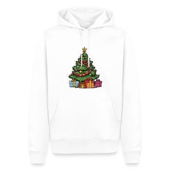 sapin Noël sapin - Sweat à capuche Premium bio Homme - blanc - Devant - Nico (187cm)