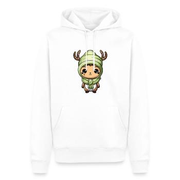 Reh Niedlich Winter Comic - Männer Premium Bio Hoodie - Weiß - Vorne - Nico (187cm)