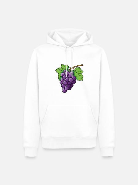 Weintrauben Symbol - Männer Premium Bio Hoodie - Weiß