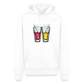 Tequila Glass Cheers Party - Sweat à capuche Premium bio Homme - blanc - Devant - Nico (187cm)
