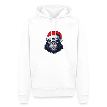 Gorilla Porträt Weihnachten - Männer Premium Bio Hoodie - Weiß - Vorne - Nico (187cm)