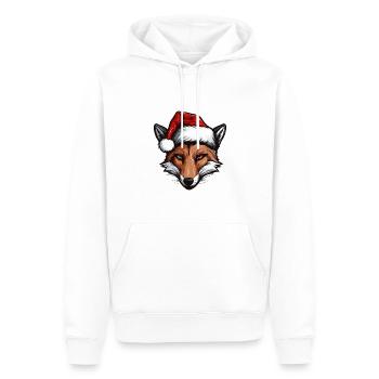 Fox Portrait Christmas - Men’s Premium Organic Hoodie - white - Front - Nico (187cm)