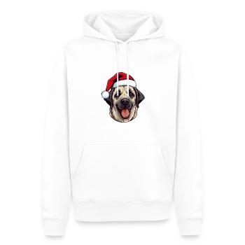 Kangal Chien Portrait Noël - Sweat à capuche Premium bio Homme - blanc - Devant - Nico (187cm)