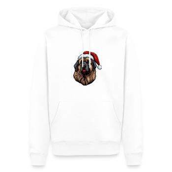 Leonberger Hund Kopf Weihnachten Portät - Männer Premium Bio Hoodie - Weiß - Vorne - Nico (187cm)