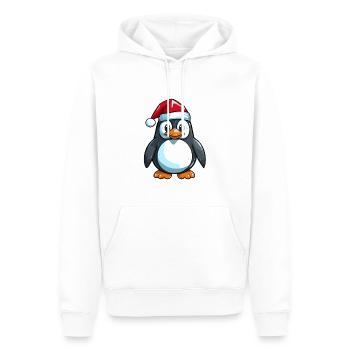Pingouin Bande Dessinée Mignon Noël Bébé Noël - Sweat à capuche Premium bio Homme - blanc - Devant - Nico (187cm)