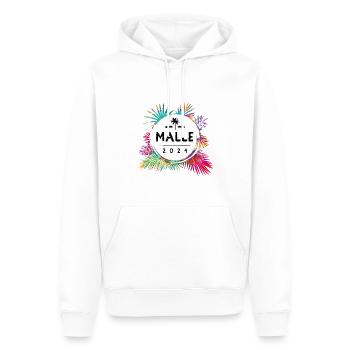 Malle 2024 Colorful - Men’s Premium Organic Hoodie - white - Front - Nico (187cm)