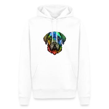 Mastiff Dog Head Colorful - Men’s Premium Organic Hoodie - white - Front - Nico (187cm)