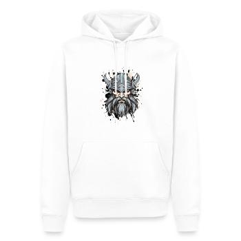 Viking Head Portrait Motivation Mythology - Men’s Premium Organic Hoodie - white - Front - Nico (187cm)