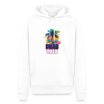 Prag 2024 Urlaub Palmen Klecks - Männer Premium Bio Hoodie - Weiß - Vorne - Nico (187cm)