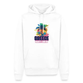 Grèce Party Crew Vacances - Sweat à capuche Premium bio Homme - blanc - Devant - Nico (187cm)