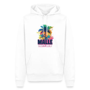 Vacances de Malle Party Crew - Sweat à capuche Premium bio Homme - blanc - Devant - Nico (187cm)