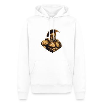 Salle d’entraînement Spartan - Sweat à capuche Premium bio Homme - blanc - Devant - Nico (187cm)