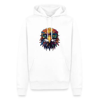 Adler Kopf Porträt Cool - Männer Premium Bio Hoodie - Weiß - Vorne - Nico (187cm)