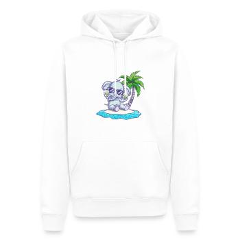 Elephant Summer Beach Vacation - Men’s Premium Organic Hoodie - white - Front - Nico (187cm)