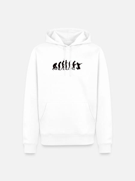 Guitar Evolution Music Guitarist Guitarist - Men’s Premium Organic Hoodie - white