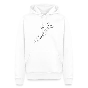 hand from heaven - Männer Premium Bio Hoodie - Weiß - Vorne - Nico (187cm)