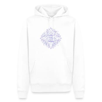 Complexity Blue - Mandala made with Love - Men’s Premium Organic Hoodie - white - Front - Nico (187cm)