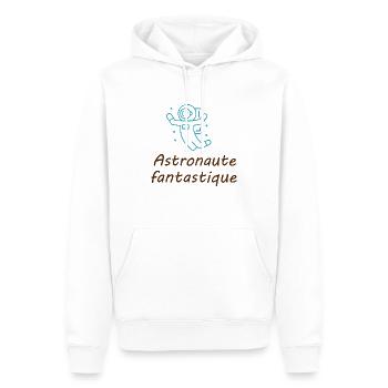 Cadeau anniversaire Astronaute fantastique - Sweat à capuche Premium bio Homme - blanc - Devant - Nico (187cm)