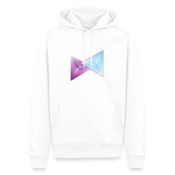 neon geo - Männer Premium Bio Hoodie - Weiß - Vorne - Nico (187cm)