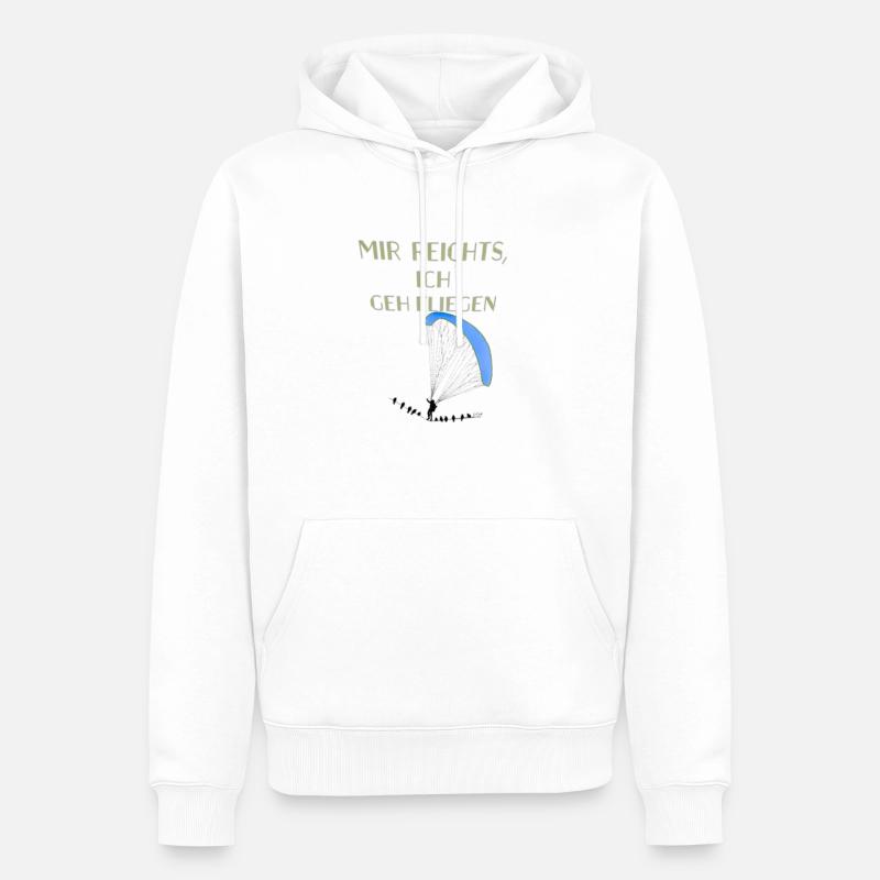 Paragliding Gleitschirm Pilot Vogel - Männer Premium Bio Hoodie - Weiß