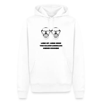 Liebe ist..... - Männer Premium Bio Hoodie - Weiß - Vorne - Nico (187cm)