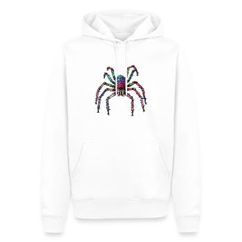 Bunte und farbenfrohe kleine Spinne - Männer Premium Bio Hoodie - Weiß - Vorne - Nico (187cm)