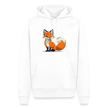 FOX DESIGN - Men’s Premium Organic Hoodie - white - Front - Nico (187cm)