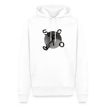 Elle ou Il, scort v.t-shirt - Sweat à capuche Premium bio Homme - blanc - Devant - Nico (187cm)