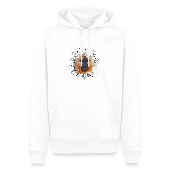 White-faced Saki - Men’s Premium Organic Hoodie - white - Front - Nico (187cm)