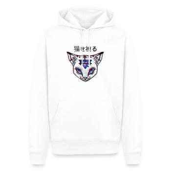 Witch cat - Men’s Premium Organic Hoodie - white - Front - Nico (187cm)