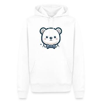 Polar bear - Men’s Premium Organic Hoodie - white - Front - Nico (187cm)