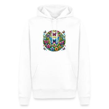 Schmetterlinge 2 - Männer Premium Bio Hoodie - Weiß - Vorne - Nico (187cm)