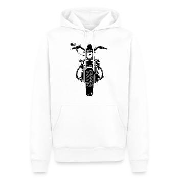 Chopper / motorcycle 07_black - Men’s Premium Organic Hoodie - white - Front - Nico (187cm)