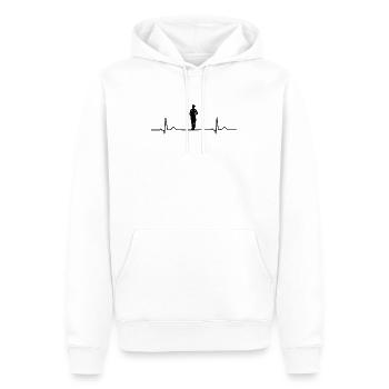 Médecin médecin infirmier - Sweat à capuche Premium bio Homme - blanc - Devant - Nico (187cm)