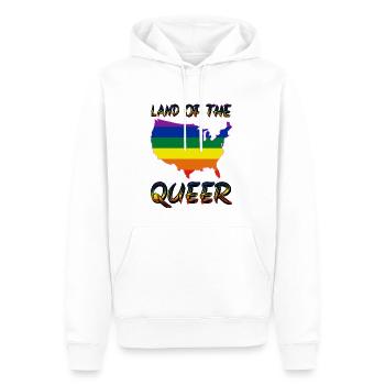 pride america queer schwul lesbisch liebe bi trans - Männer Premium Bio Hoodie - Weiß - Vorne - Nico (187cm)