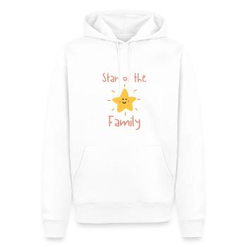 Star of the Family kleiner lachender Stern Spaß - Männer Premium Bio Hoodie - Weiß - Vorne - Nico (187cm)