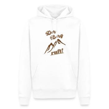 Der Berg ruft! lustiger Spruch Klettern Wanderer - Männer Premium Bio Hoodie - Weiß - Vorne - Nico (187cm)
