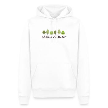 Naturliebe Ich liebe die Natur Geschenk Leben Bio - Männer Premium Bio Hoodie - Weiß - Vorne - Nico (187cm)