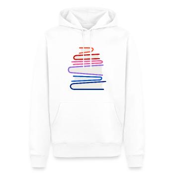Livres - Sweat à capuche Premium bio Homme - blanc - Devant - Nico (187cm)