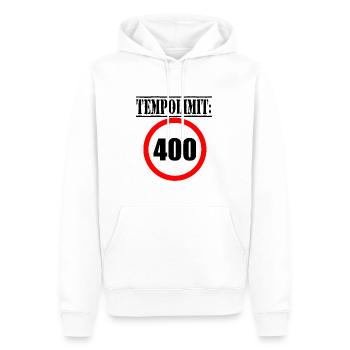 Limitation de vitesse autoroute Green Habeck freedom ban - Sweat à capuche Premium bio Homme - blanc - Devant - Nico (187cm)