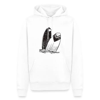 Surf Boards - Männer Premium Bio Hoodie - Weiß - Vorne - Nico (187cm)